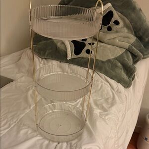 Three-Tier Clear and Gold Organizer
